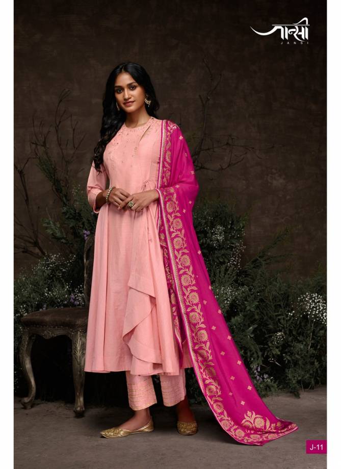 Jansi Noora Latest Designer Aaria Silk Festive Wear Readymade Salwar Kameez Collection 